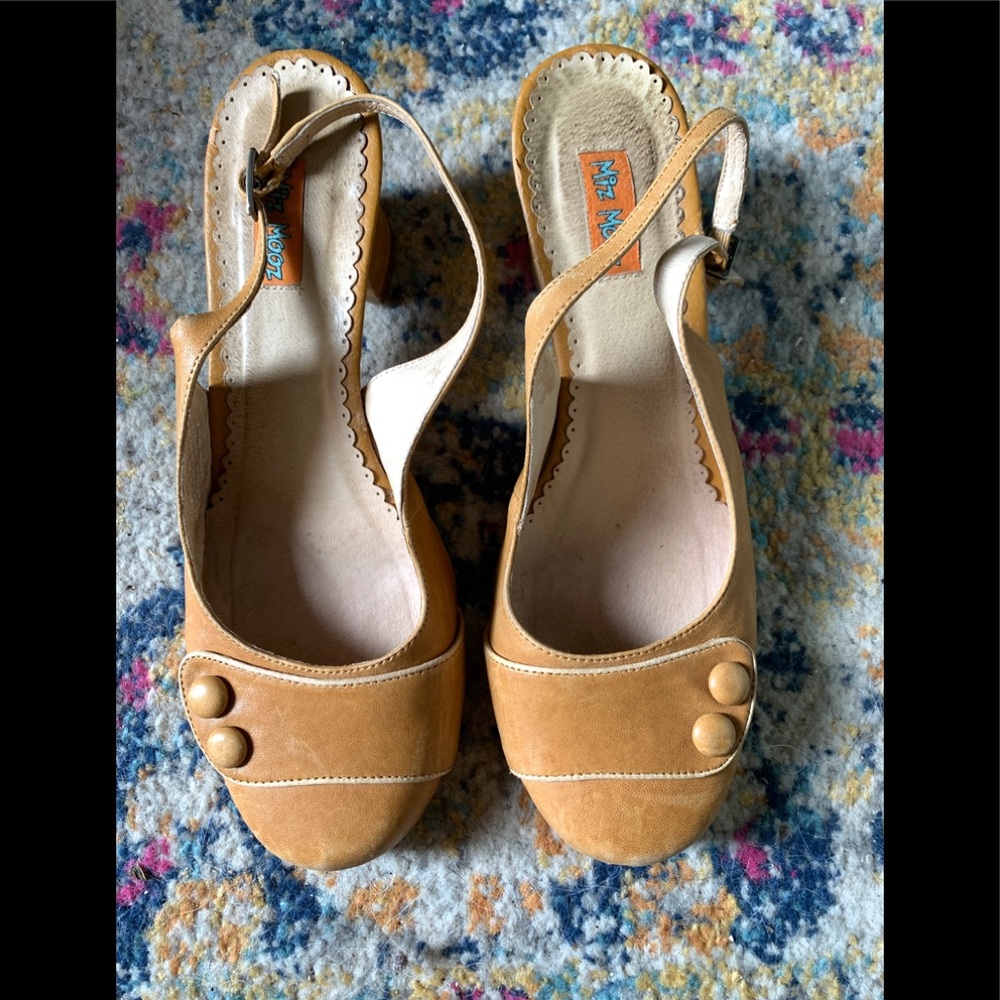 Miz Mooz Mustard Slingback heels